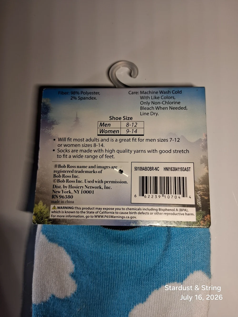 Bob Ross Or Strawberry Shortcake Novelty Crew Socks